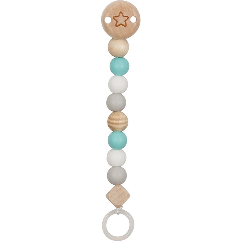 Accroche-tétine étoile turquoise