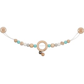 Chaîne poussette étoile turquoise