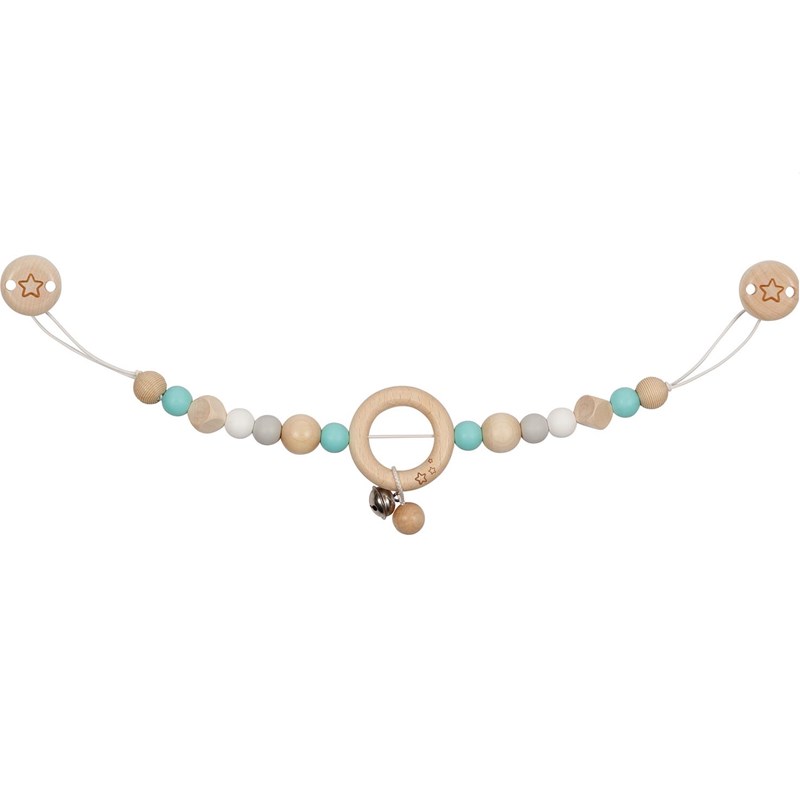 Chaîne poussette étoile turquoise