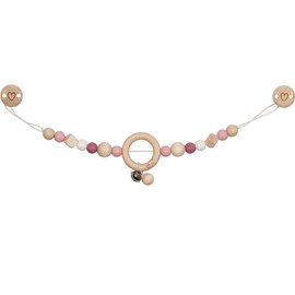 Chaîne poussette cœur rose
