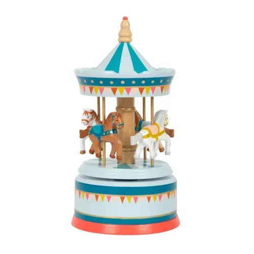 Small foot company - Boîte à musique carrousel à chevaux
