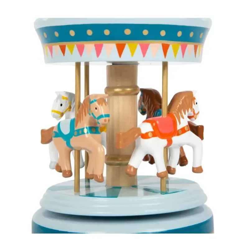 Boîte à musique carrousel à chevaux (Small foot company) - Image 3