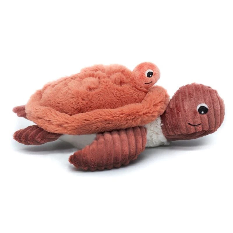 Peluche maman bébé tortue terracotta (Les Déglingos) - Image 4