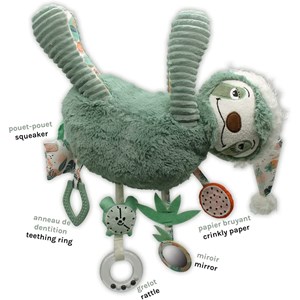 Peluche d'activités chillos le paresseu