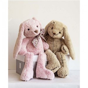 Peluche lapin beige 40 cm