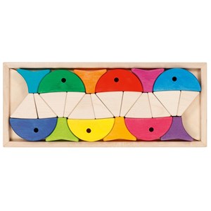 Jeu de construction poissons colorés