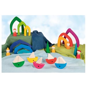 Jeu de construction poissons colorés