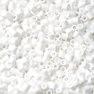 Sachet 1000 perles plastique midi blanc