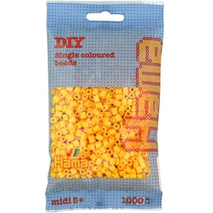 Sachet 1000 perles plastique midi jaune