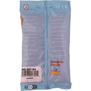 Sachet 1000 perles plastique midi orange
