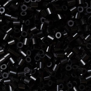 Sachet 1000 perles plastique midi noir