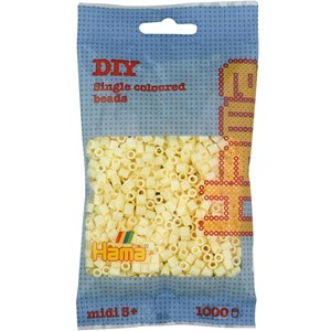 Sachet 1000 perles plastique midi crème
