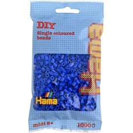 Sachet 1000 perles plastique midi bleu f