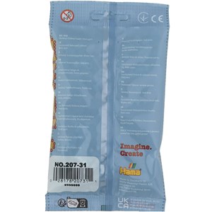 Sachet 1000 perles plastique midi turquo
