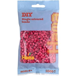 Sachet 1000 perles plastique midi rouge