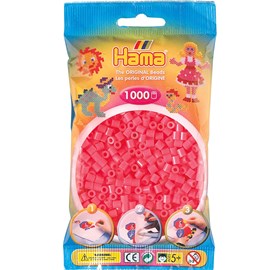 Sachet 1000 perles plastique midi rouge