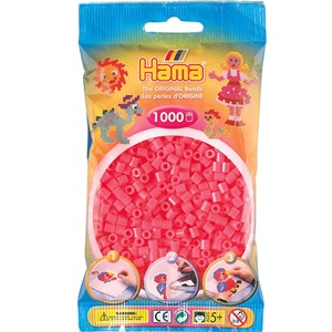 Sachet 1000 perles plastique midi rouge