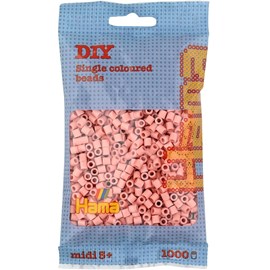 Sachet 1000 perles plastique midi chair