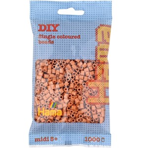Sachet 1000 perles plastique midi marron