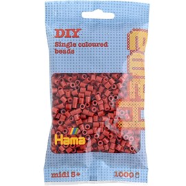 Sachet 1000 perles plastique midi marron