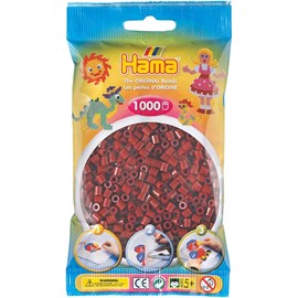 Sachet 1000 perles plastique midi rouge