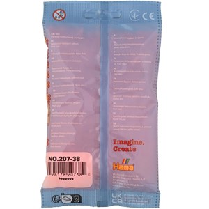 Sachet 1000 perles plastique midi orange