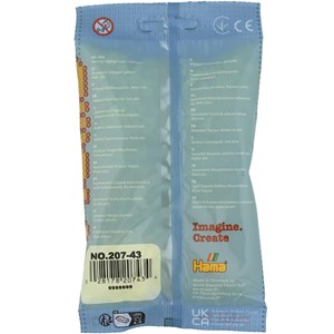 Sachet 1000 perles plastique midi jaune