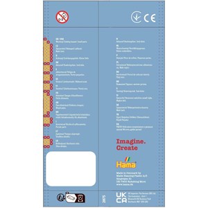 Sachet 1000 perles plastique midi rouge
