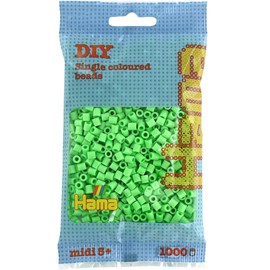 Sachet 1000 perles plastique midi vert p