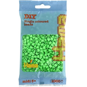 Sachet 1000 perles plastique midi vert p