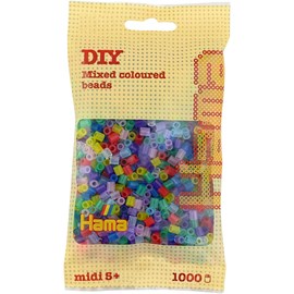 Sachet 1000 perles plastique midi transp