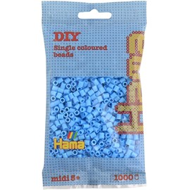 Sachet 1000 perles plastique midi bleu p