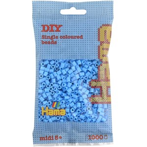 Sachet 1000 perles plastique midi bleu p