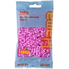 Sachet 1000 perles plastique midi rose p
