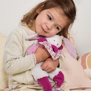 Doudou lapin marionnette