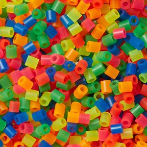 Sachet 1000 perles plastique midi néon
