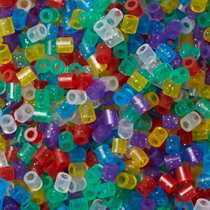 Sachet 1000 perles plastique midi paille