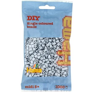 Sachet 1000 perles plastique midi gris c