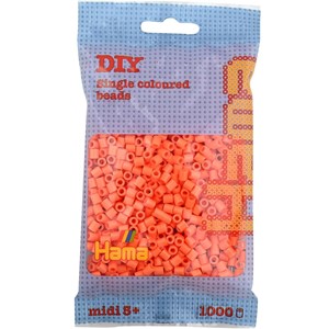 Sachet 1000 perles plastique midi abrico