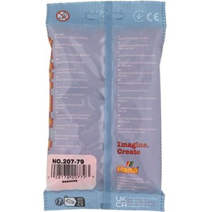Sachet 1000 perles plastique midi abrico