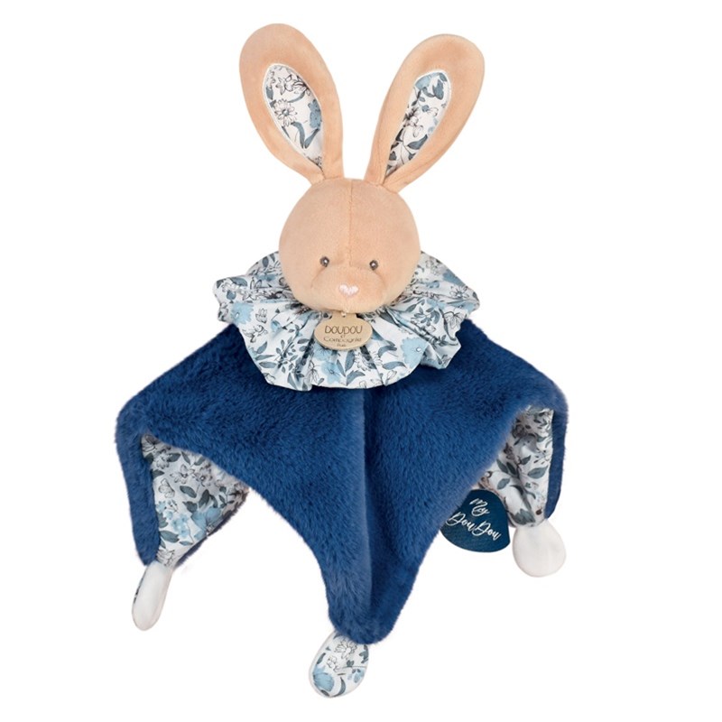 Mù - Doudou boule lapin bleu