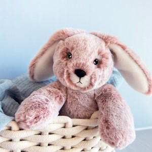 Peluche lapin rose sweety mousse 25 cm