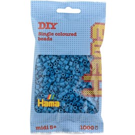 Sachet 1000 perles plastique midi bleu p