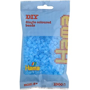 Sachet 1000 perles plastique midi bleu t