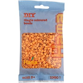 Sachet 1000 perles plastique midi marron