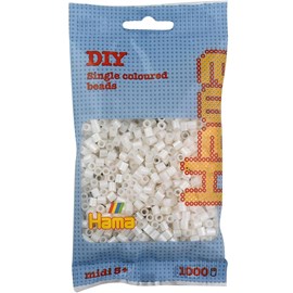 Sachet 1000 perles plastique midi nacré
