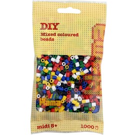 Sachet 1000 perles plastique midi base m