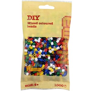 Sachet 1000 perles plastique midi base m