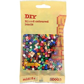 Sachet 1000 perles plastique midi base m