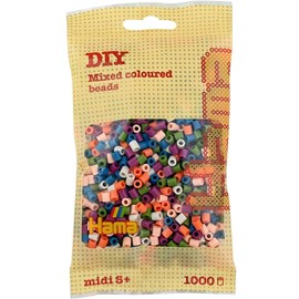 Sachet 1000 perles plastique midi mix 58